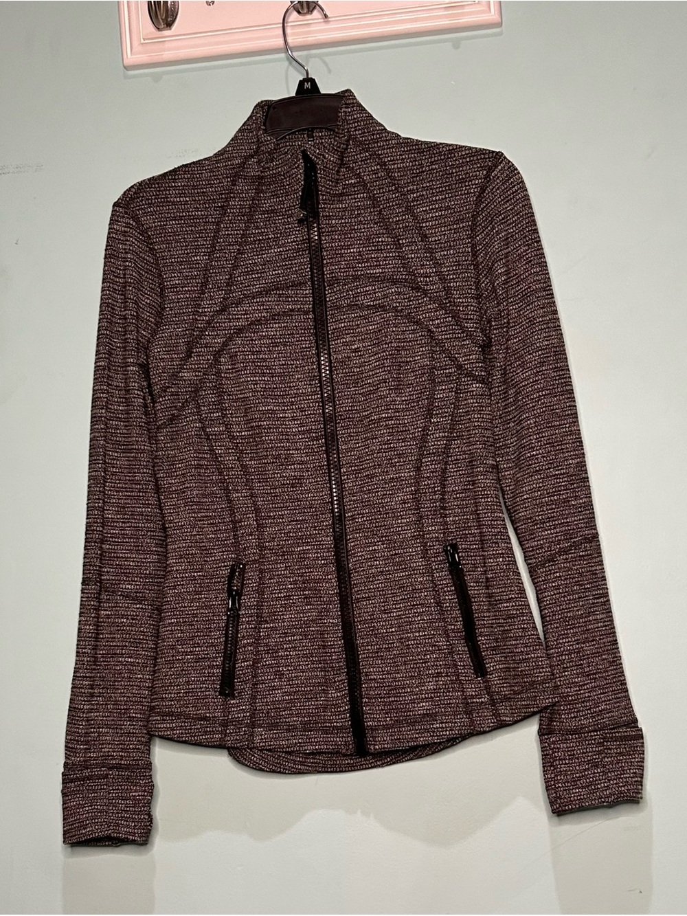 lululemon athletica Marbled Gray Full-Zip Bomber Jacket